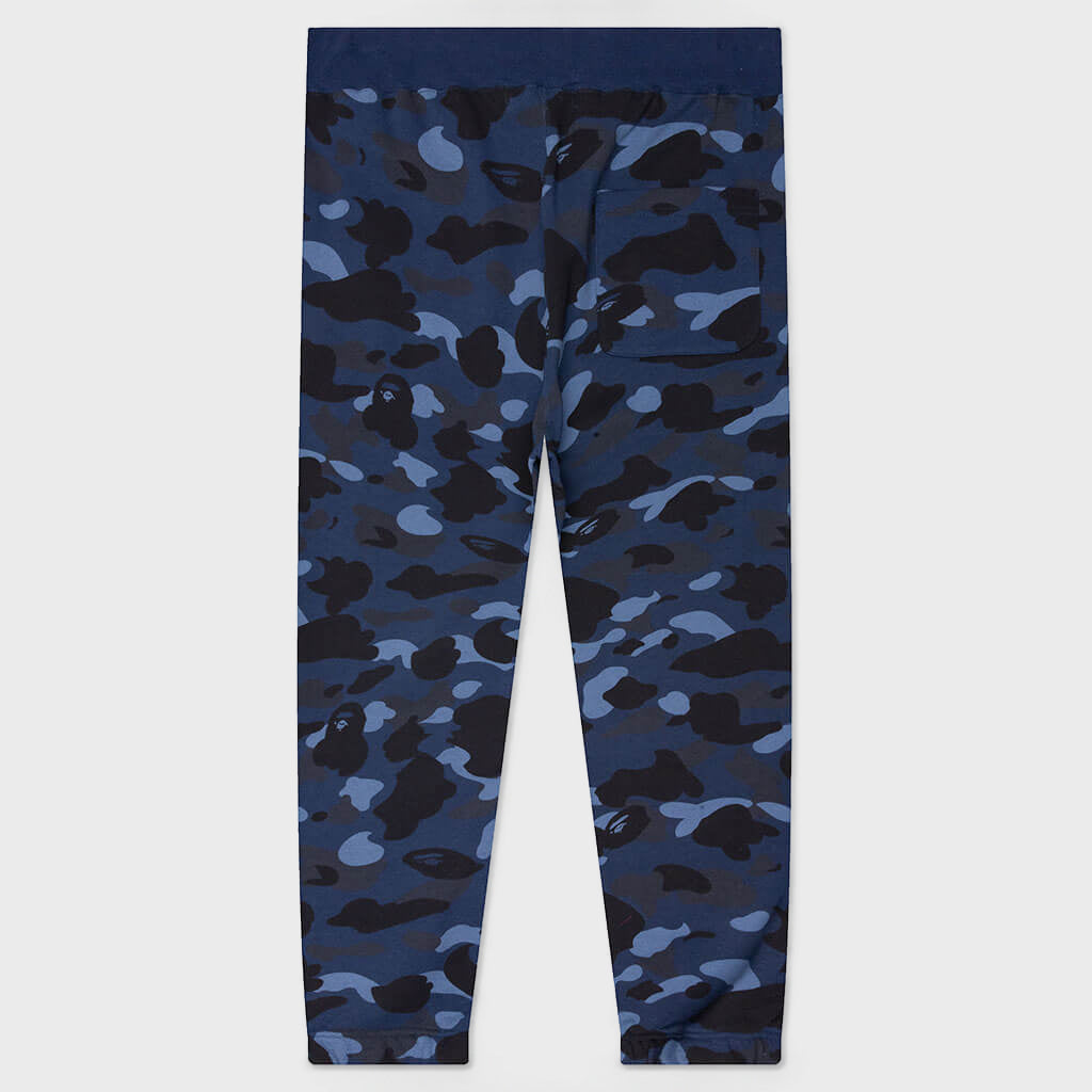 Color Camo Wide Fit Sweat Pants - Navy
