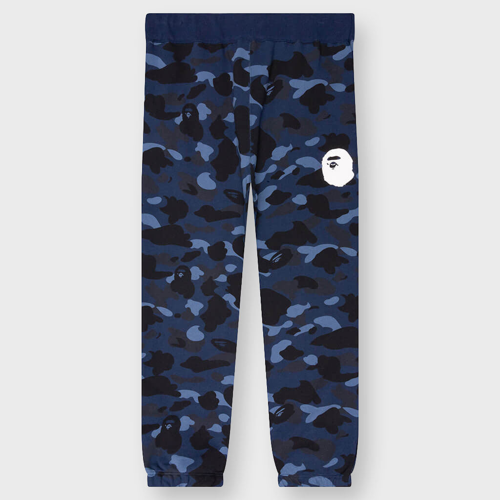 Color Camo Wide Fit Sweat Pants - Navy
