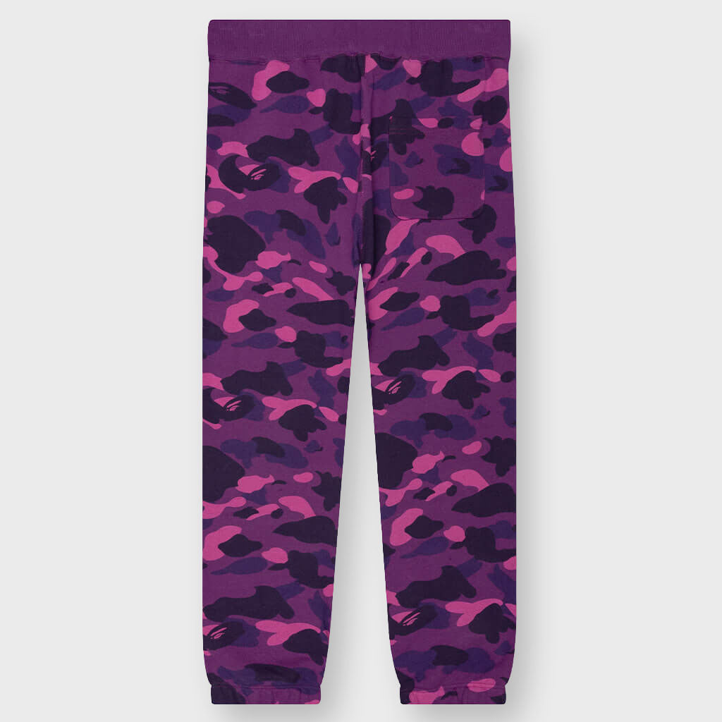 Color Camo Wide Fit Sweat Pants - Purple