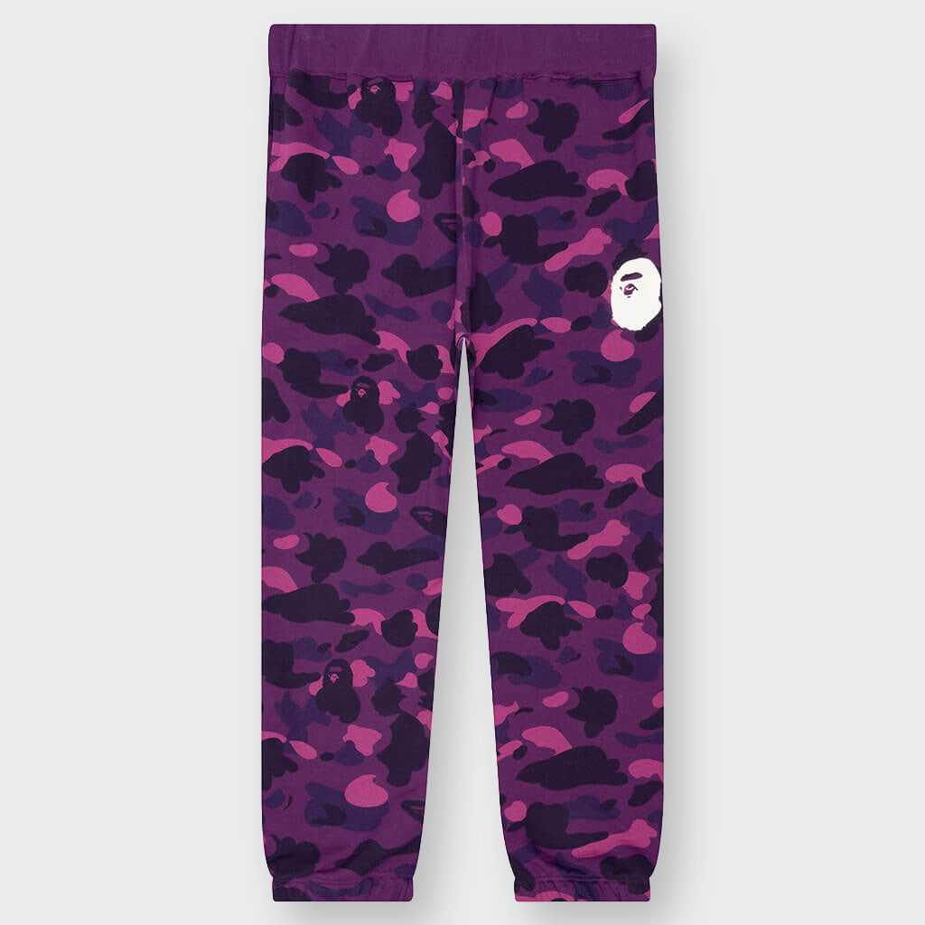 Color Camo Wide Fit Sweat Pants - Purple