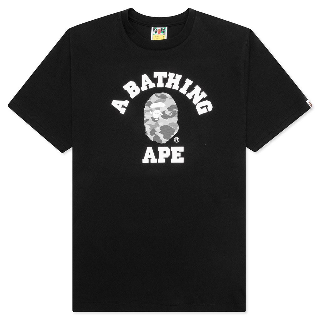 Honeycomb Camo College Tee - Black/Grey