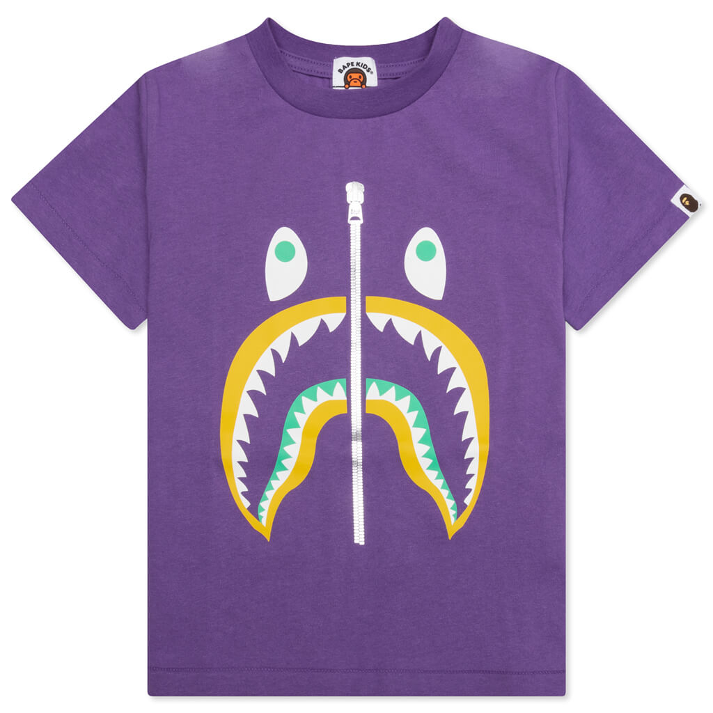 Kids Colors Shark Tee  - Purple