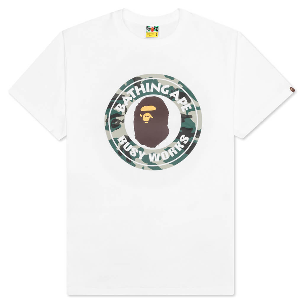 Woodland Camo Busy Works Tee - White