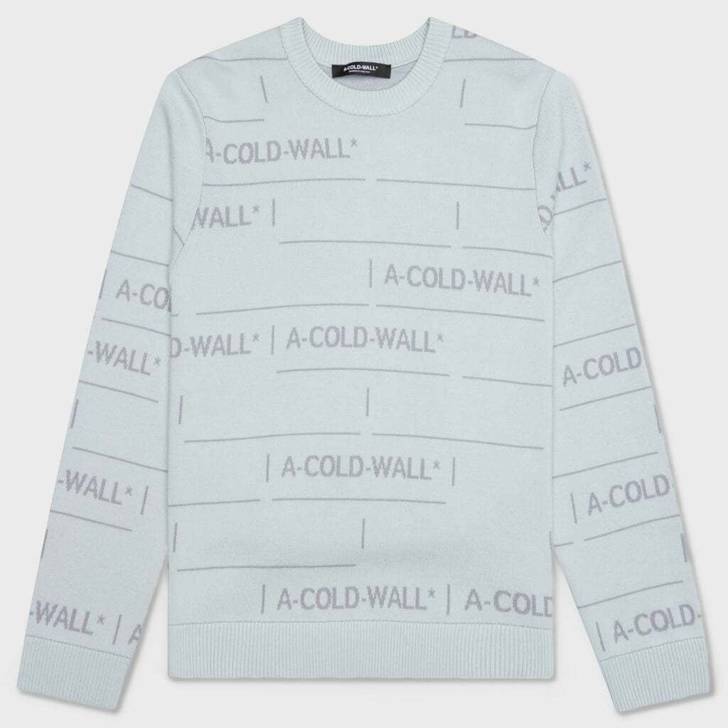Chain Jacquard Knit - Ice Grey