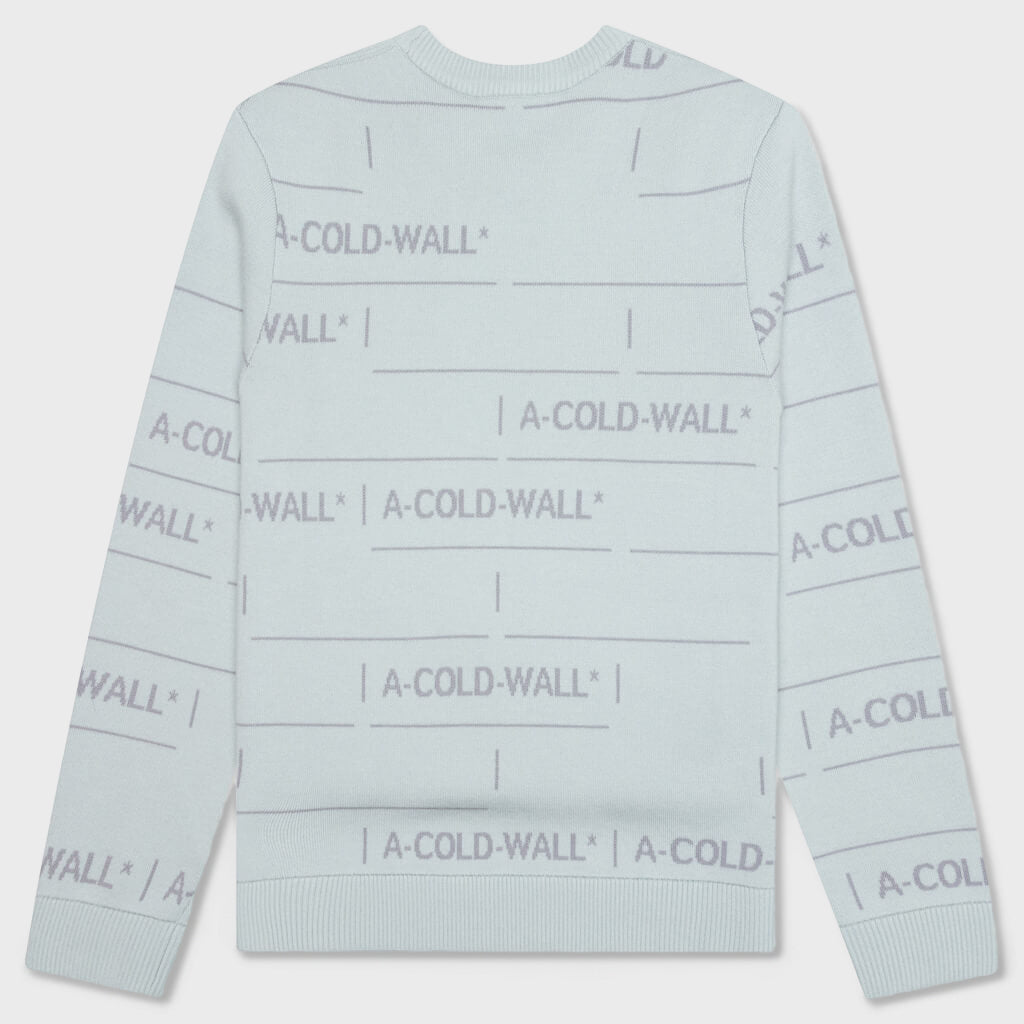 Chain Jacquard Knit - Ice Grey
