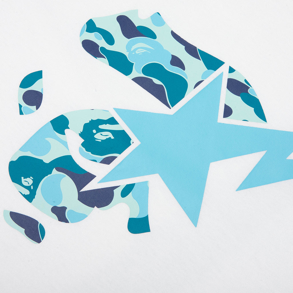 ABC Camo Ape Face STA Tee - White/Blue