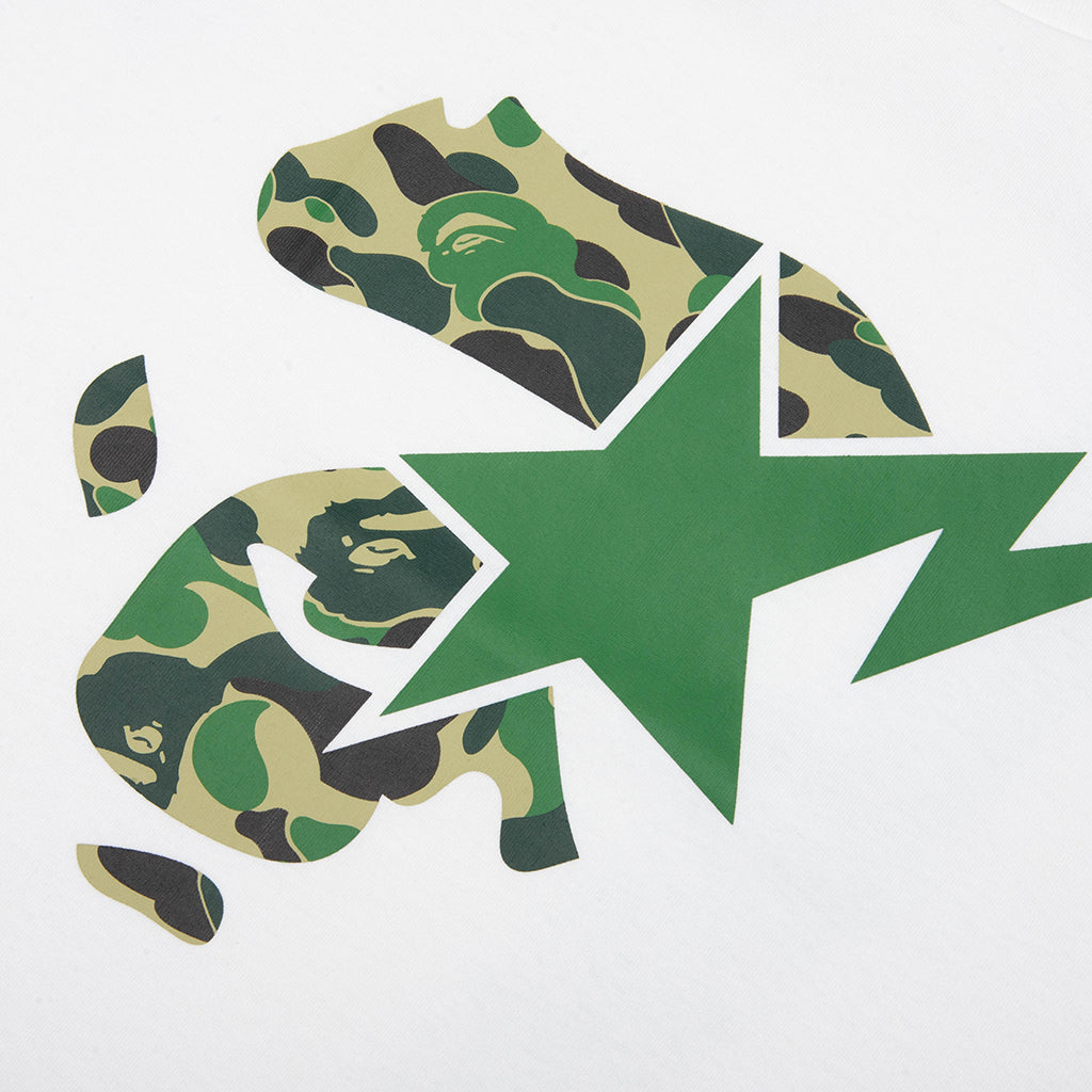 ABC Camo Ape Face STA Tee - White/Green