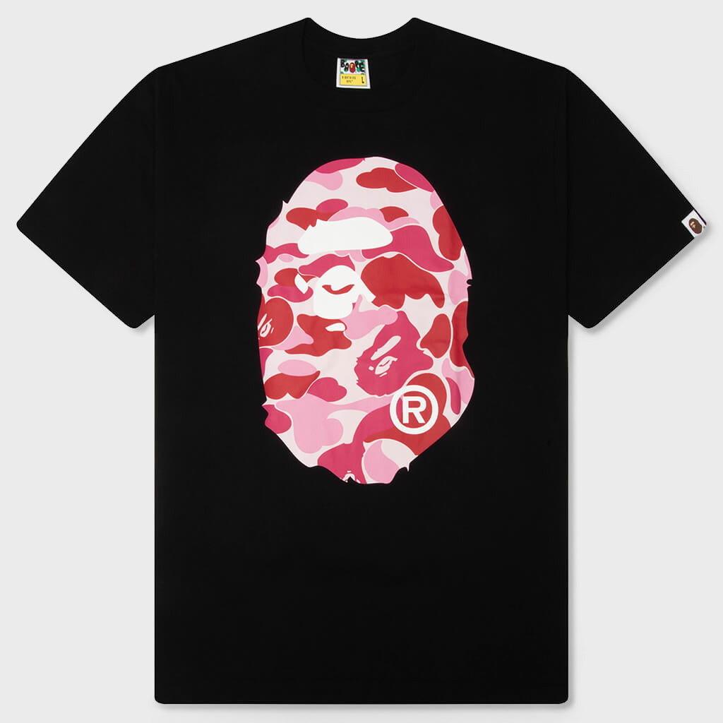 ABC Camo Big Ape Head Tee - Black/Pink