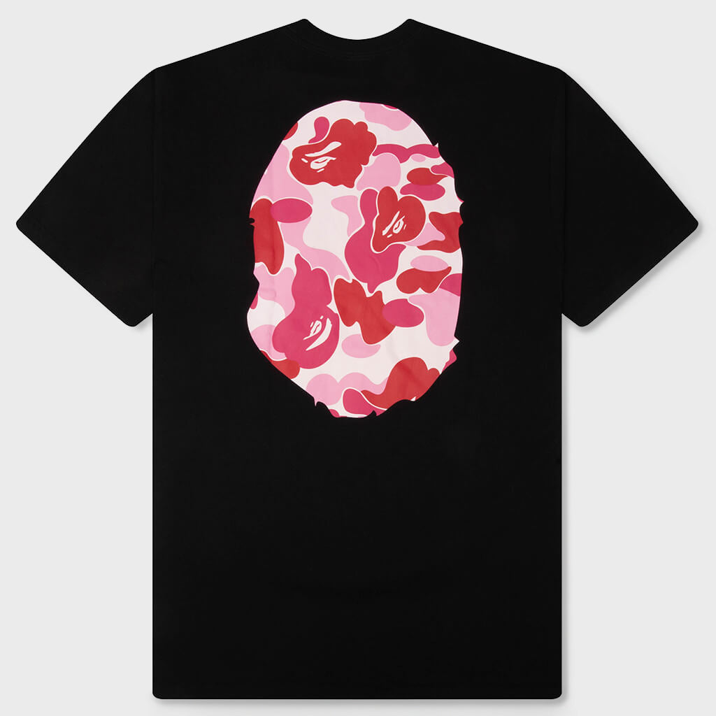 ABC Camo Big Ape Head Tee - Black/Pink