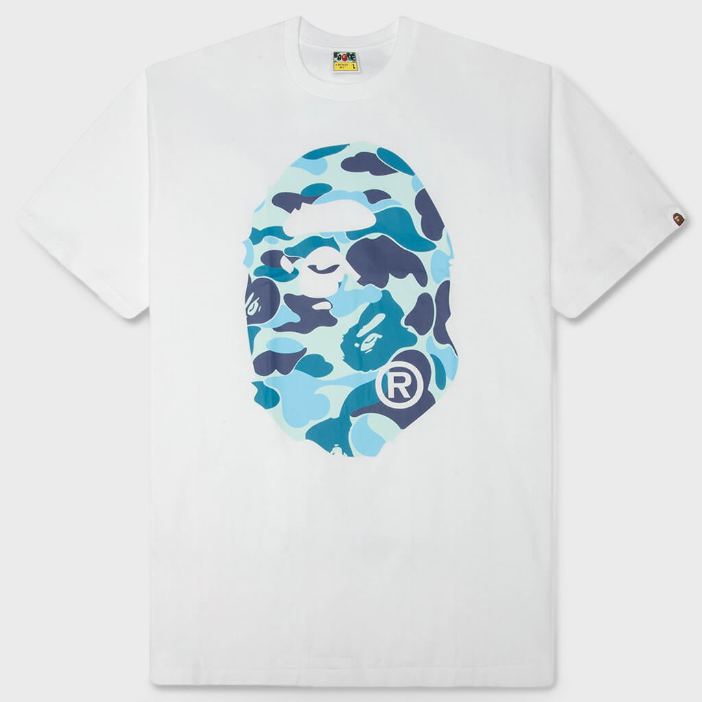 ABC Camo Big Ape Head Tee - White/Blue
