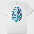 ABC Camo Big Ape Head Tee - White/Blue
