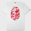 ABC Camo Big Ape Head Tee - White/Pink