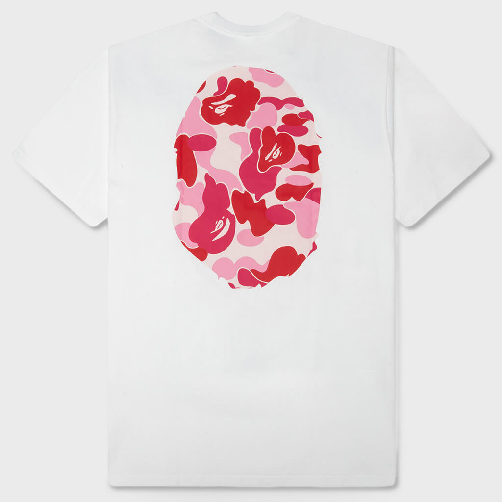 ABC Camo Big Ape Head Tee - White/Pink