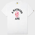 ABC Camo College Tee - White/Pink