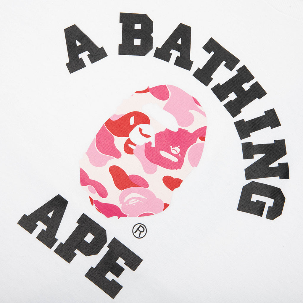 ABC Camo College Tee - White/Pink