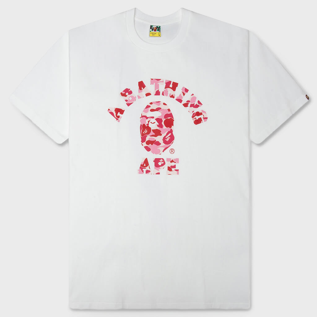ABC Camo College Tee - White/Pink