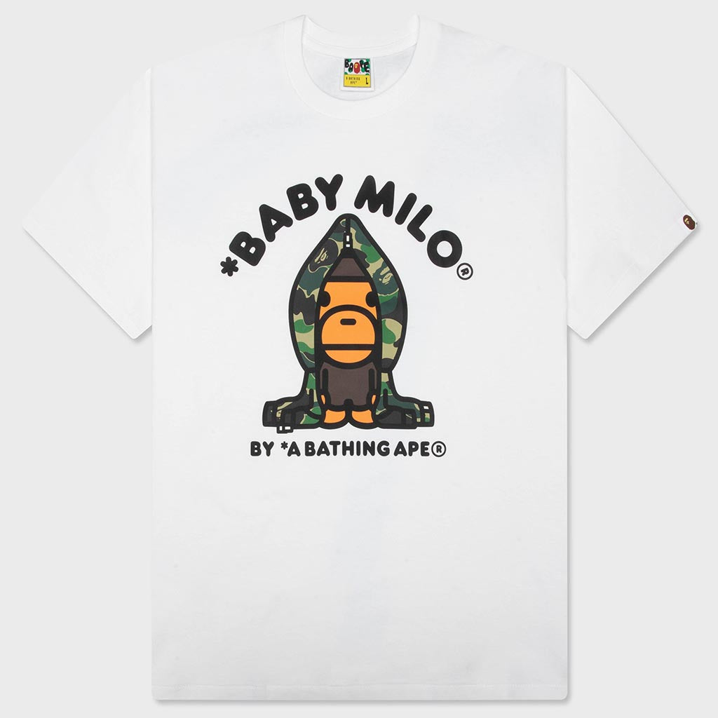 ABC Camo Milo Hoodie Tee - White/Green