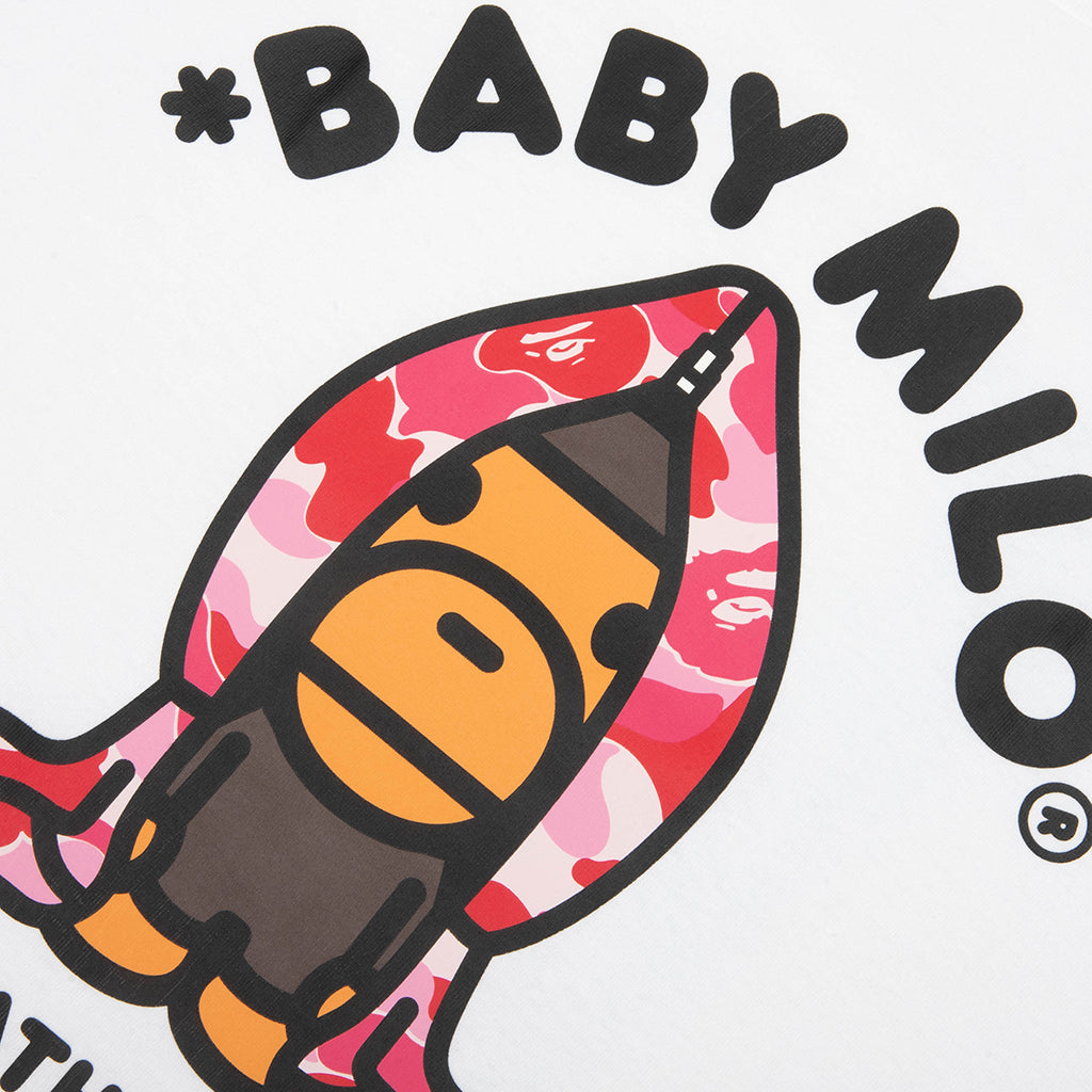 ABC Camo Milo Hoodie Tee - White/Pink