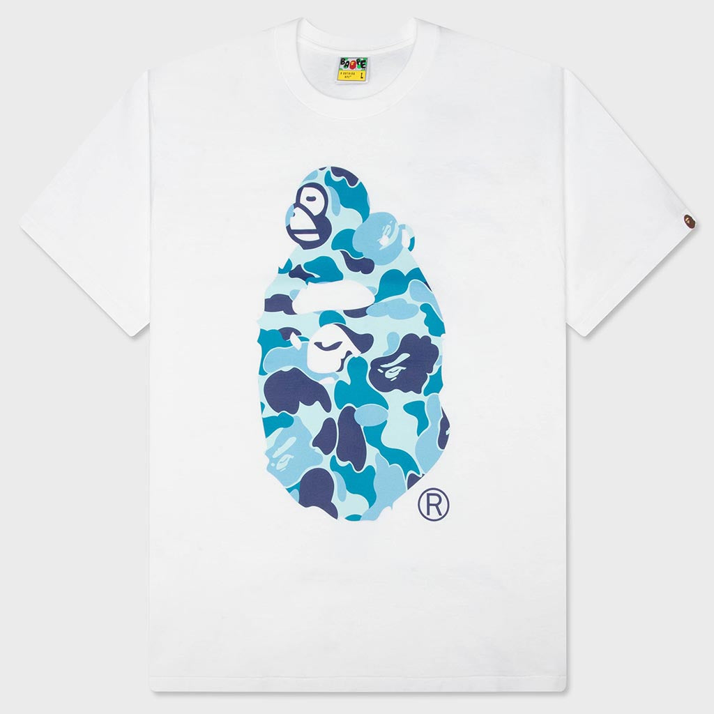 ABC Camo Milo On Big Ape Tee - White/Blue
