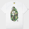 ABC Camo Milo On Big Ape Tee - White/Green