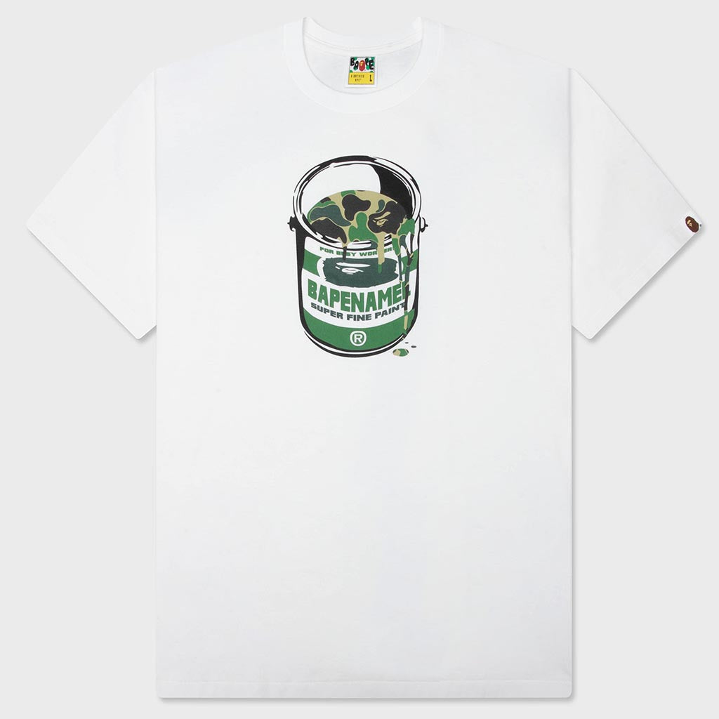 ABC Camo Paint Can Tee - White/Green