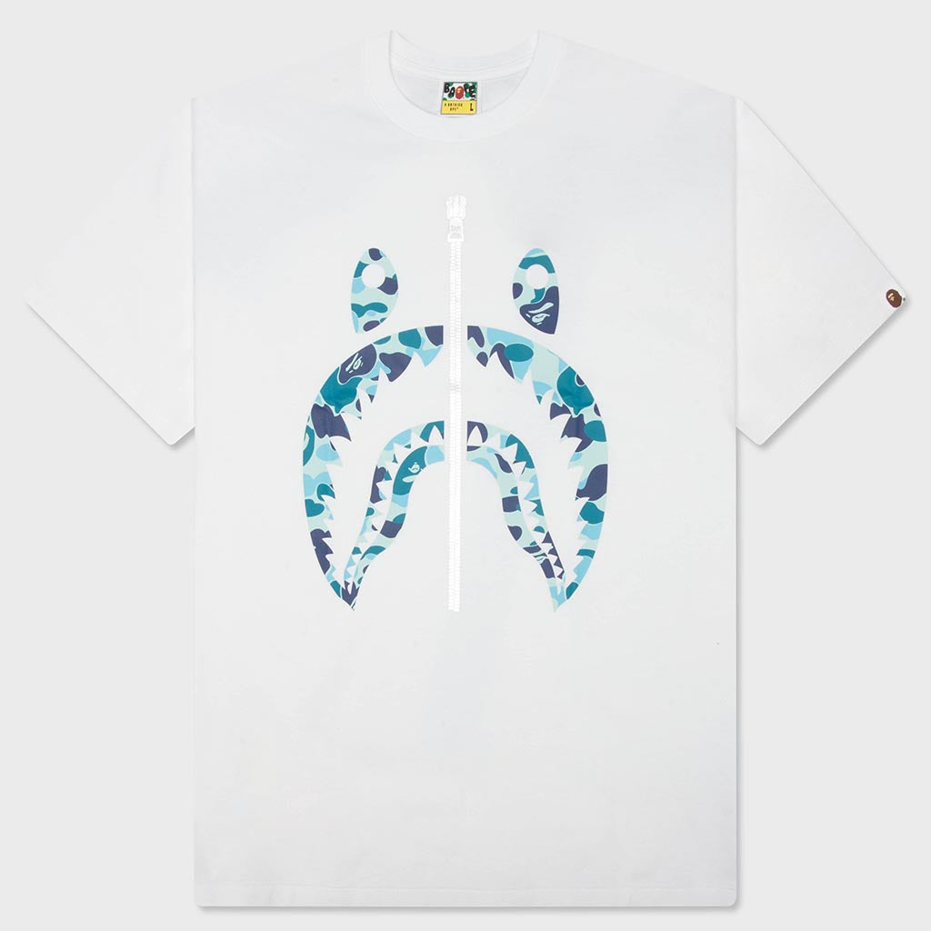 ABC Camo Shark Tee - White/Blue