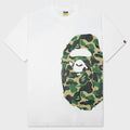ABC Camo Side Big Ape Head Tee - White/Green