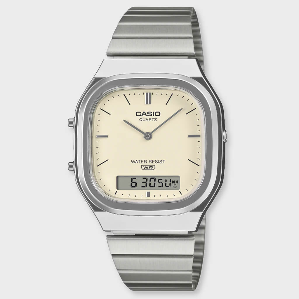 AQ240E-7A2 - Silver/Matte White