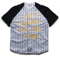 Anti Social Social Club Pinstriped Baseball Jersey - Black/White