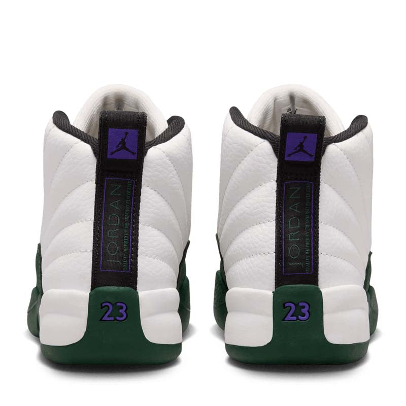 Jordan 12 Retro 'Bucks' (PS) - Summit White/Gorge Green
