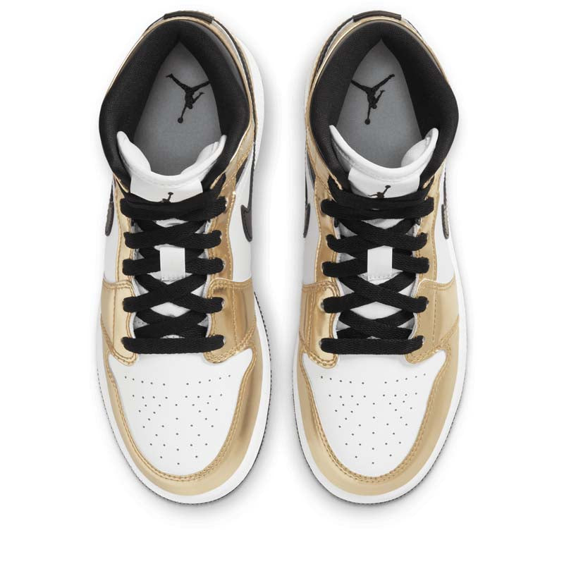 Air Jordan 1 Mid SE (GS) - Metallic Gold/Black