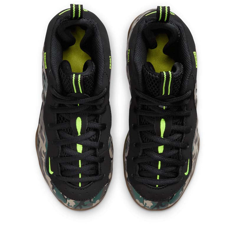 Nike Little Posite Pro Premium 'Green Camo' (PS) - Black/Black