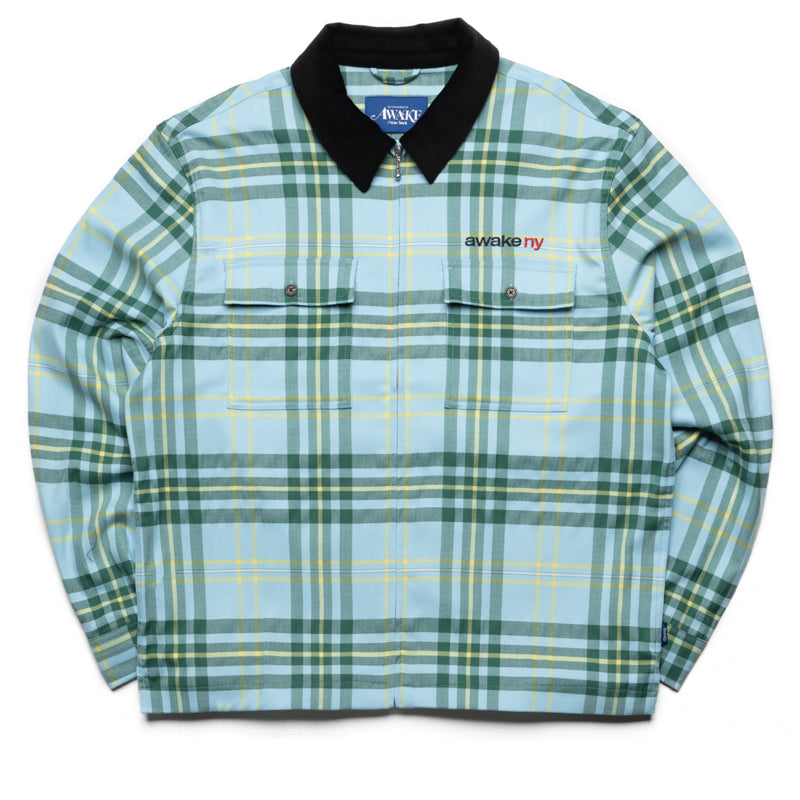 Awake NY Plaid Flannel Shirt - Turquoise
