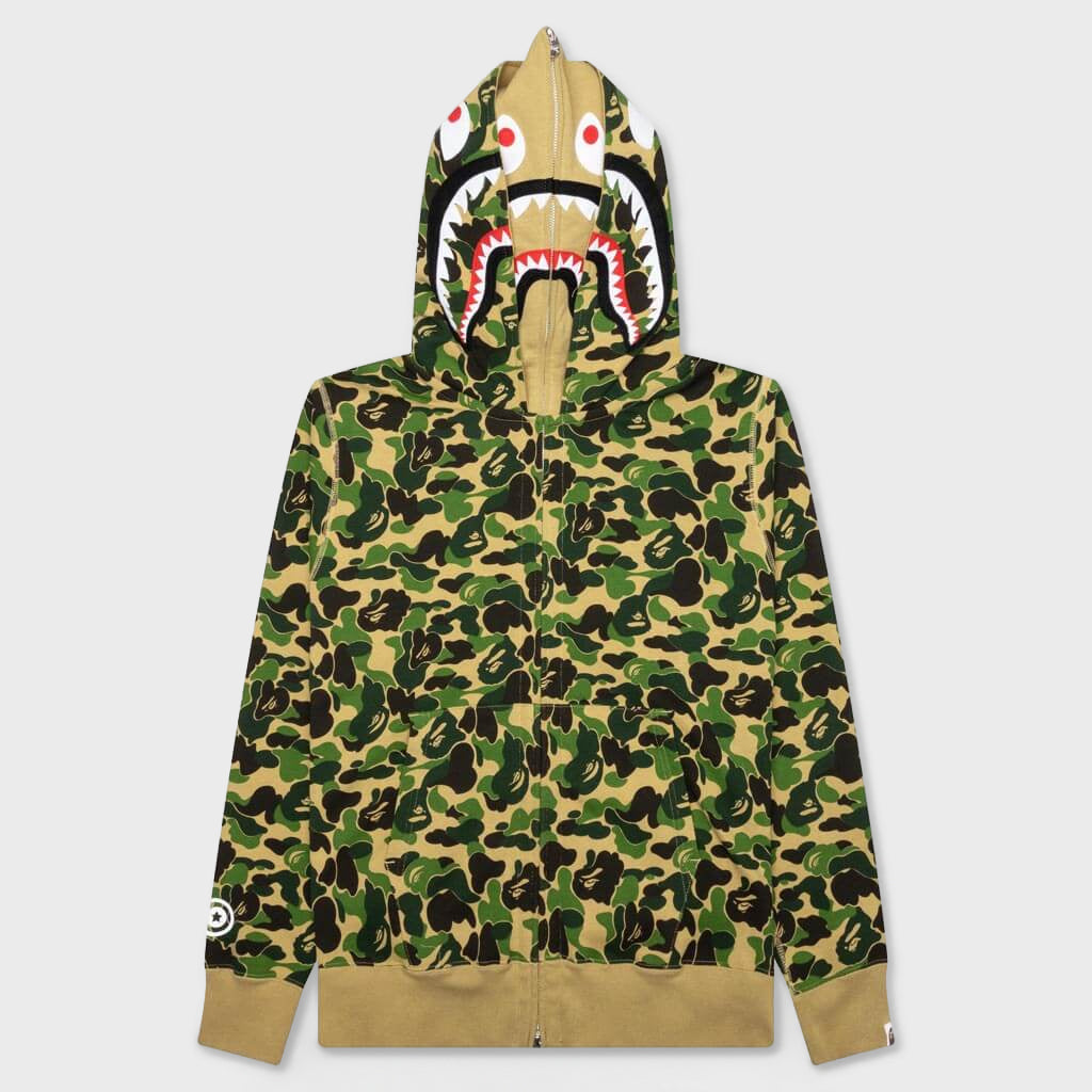 Abc Camo Double Shark Full Zip Hoodie - Green