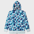 ABC Camo 2nd Shark Full Zip Hoodie - Blue
