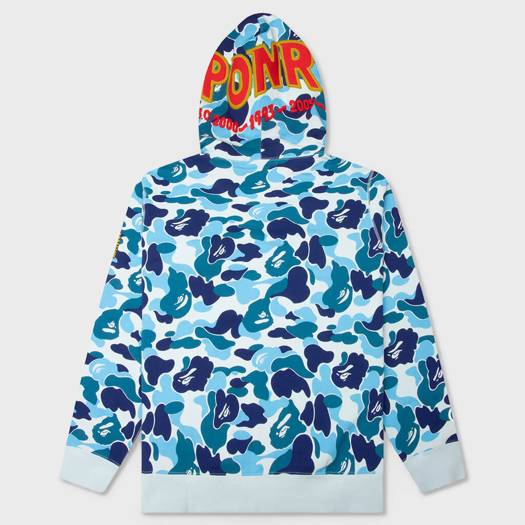 ABC Camo 2nd Shark Full Zip Hoodie - Blue