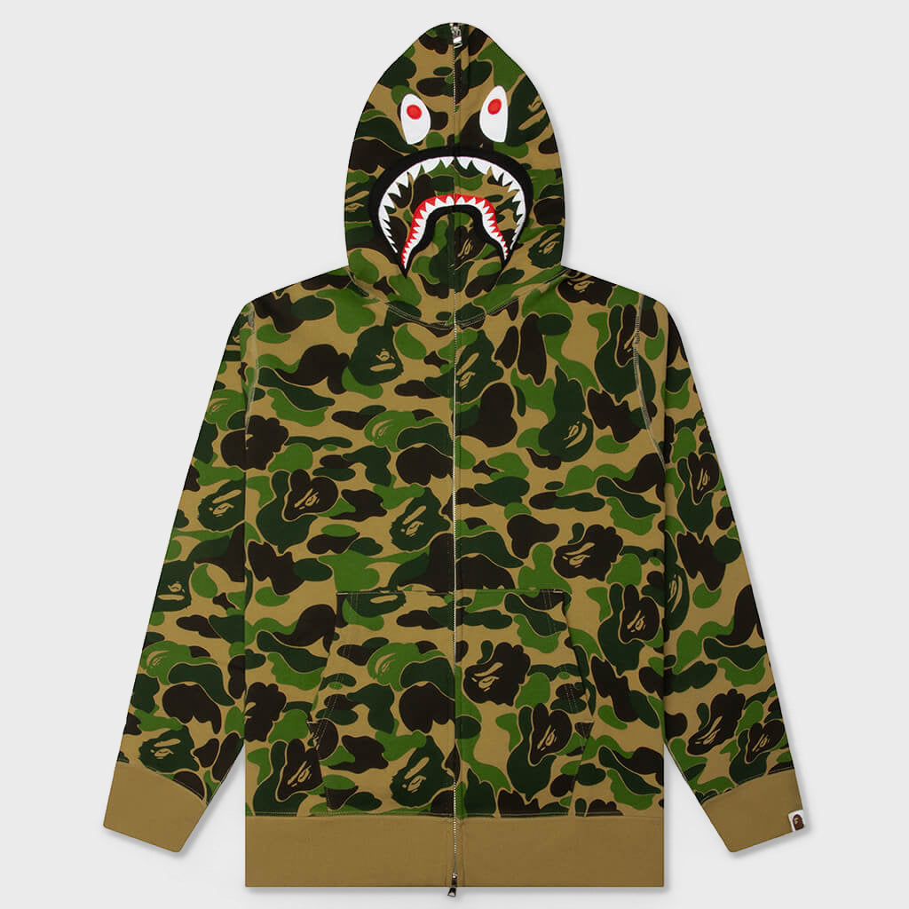 ABC Camo 2nd Shark Full Zip Hoodie - Green