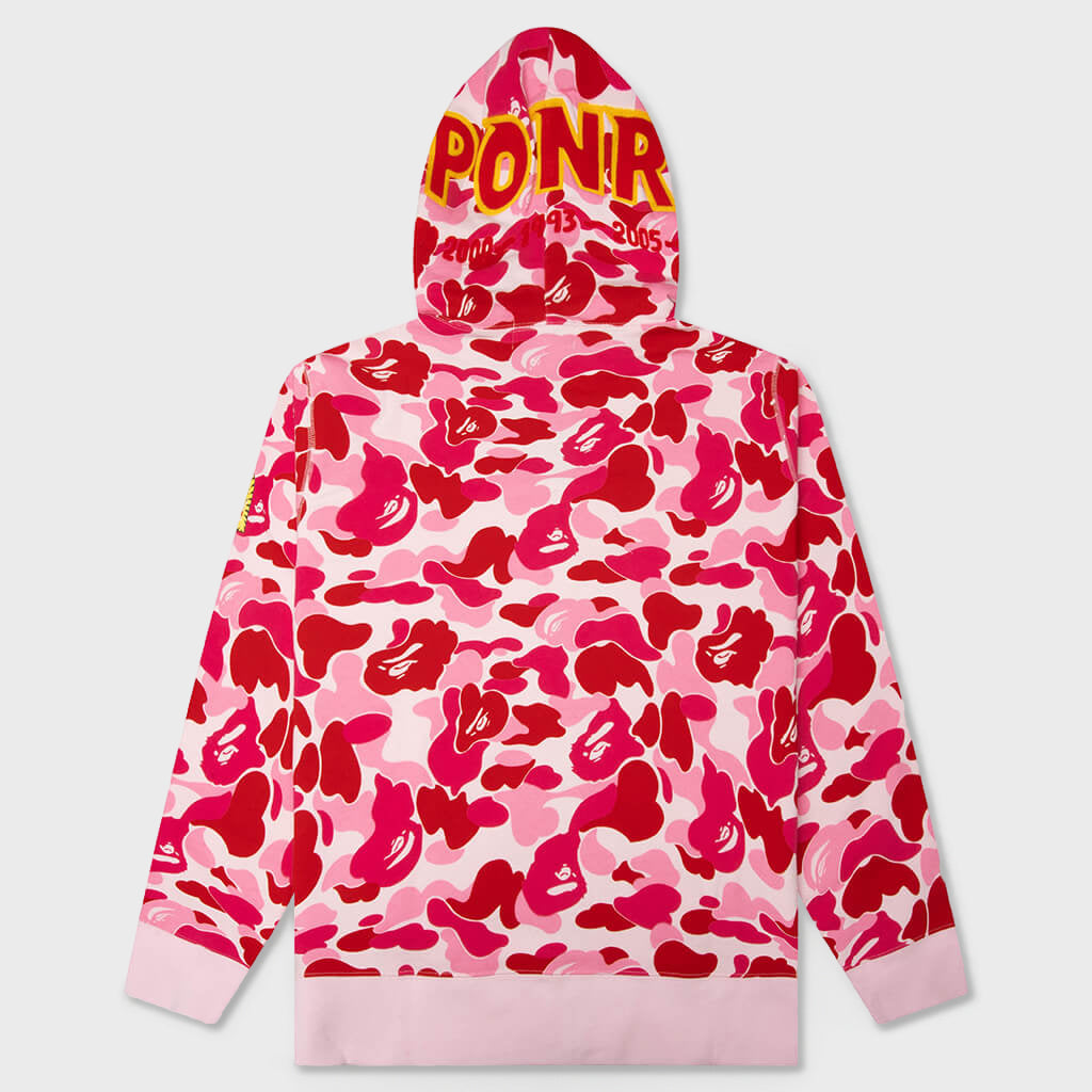 ABC Camo 2nd Shark Full Zip Hoodie - Pink