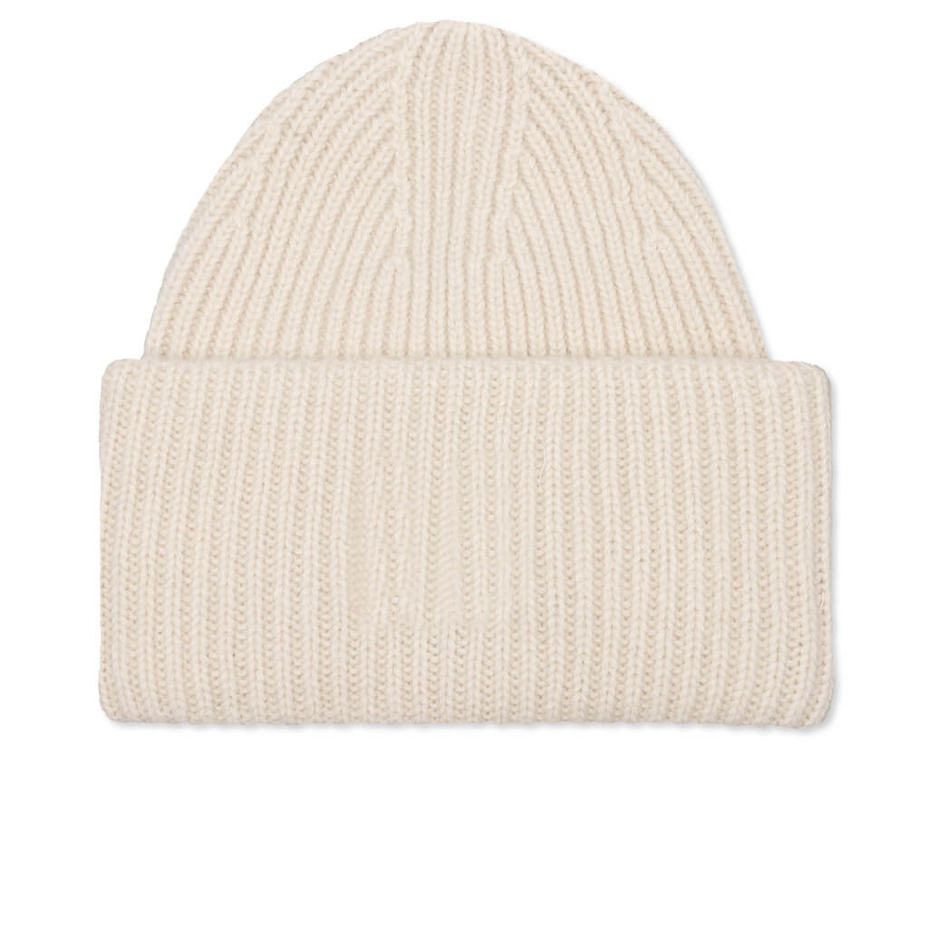 Face Logo Beanie - Cream Beige