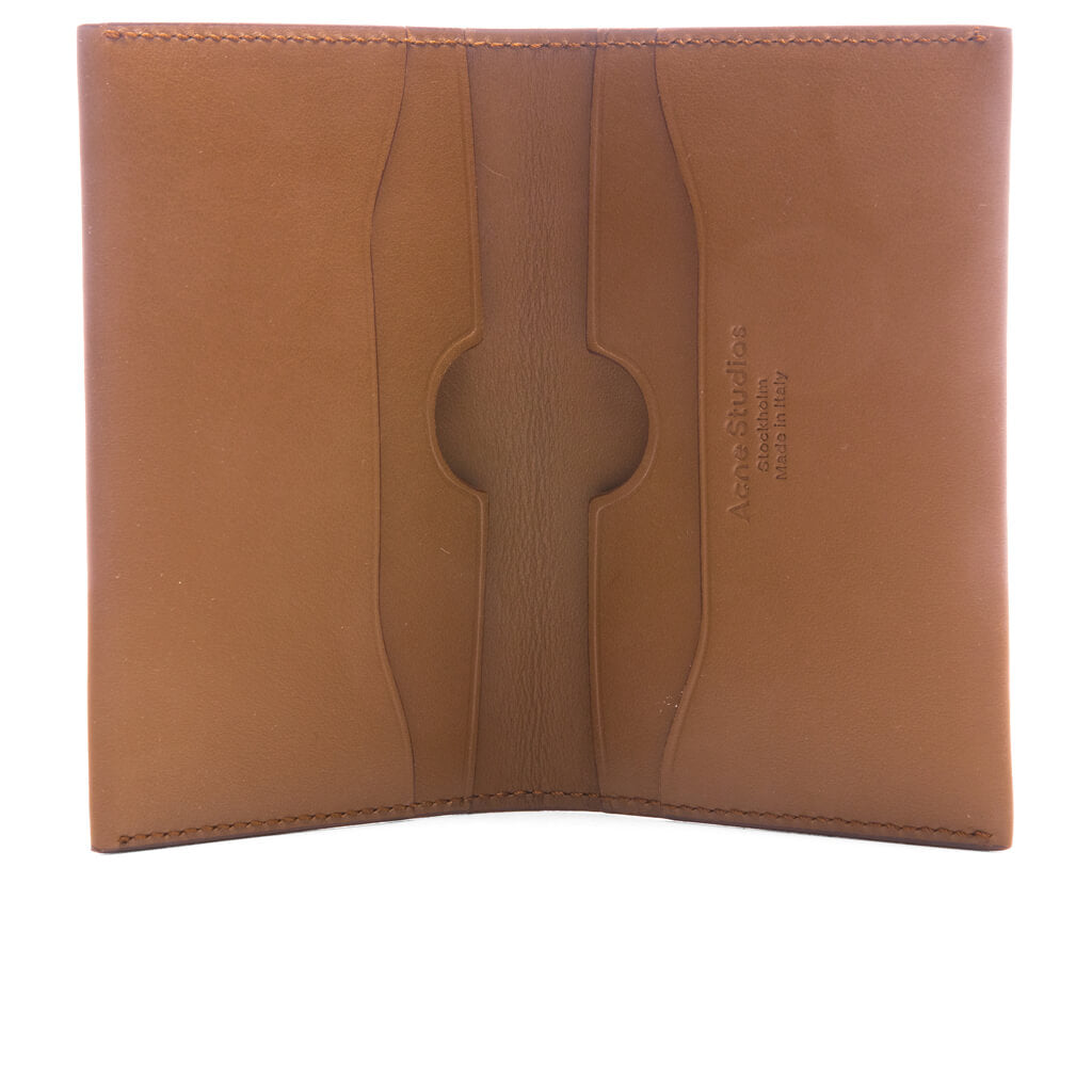 Folded Card Holder - Camel Brown