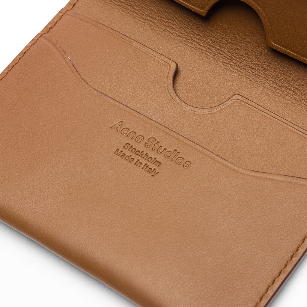 Folded Card Holder - Camel Brown