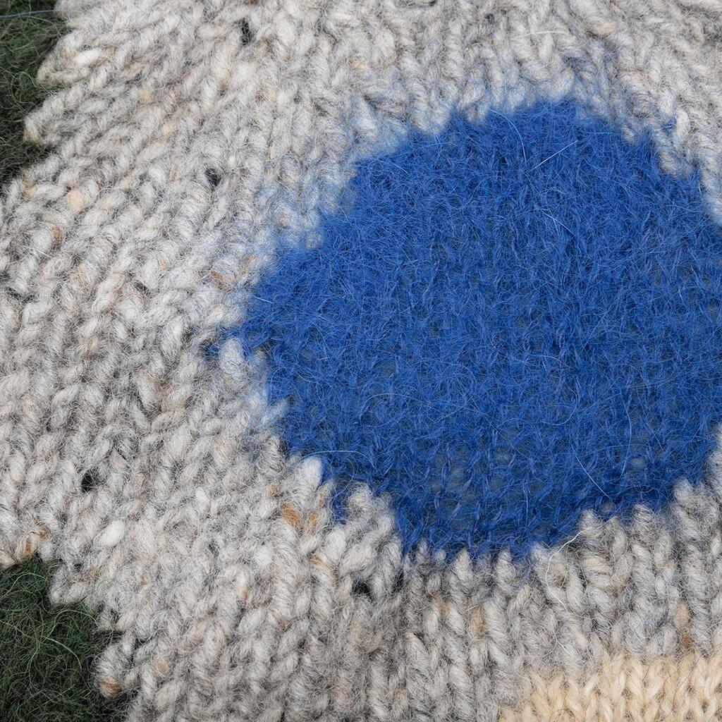Wool Dot Beanie Hat - Grey/Multi