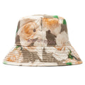 Rose Print Bucket Hat - Peach Orange