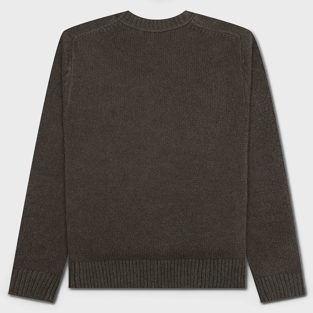 Wool Blend Crewneck Jumper - Forest Green