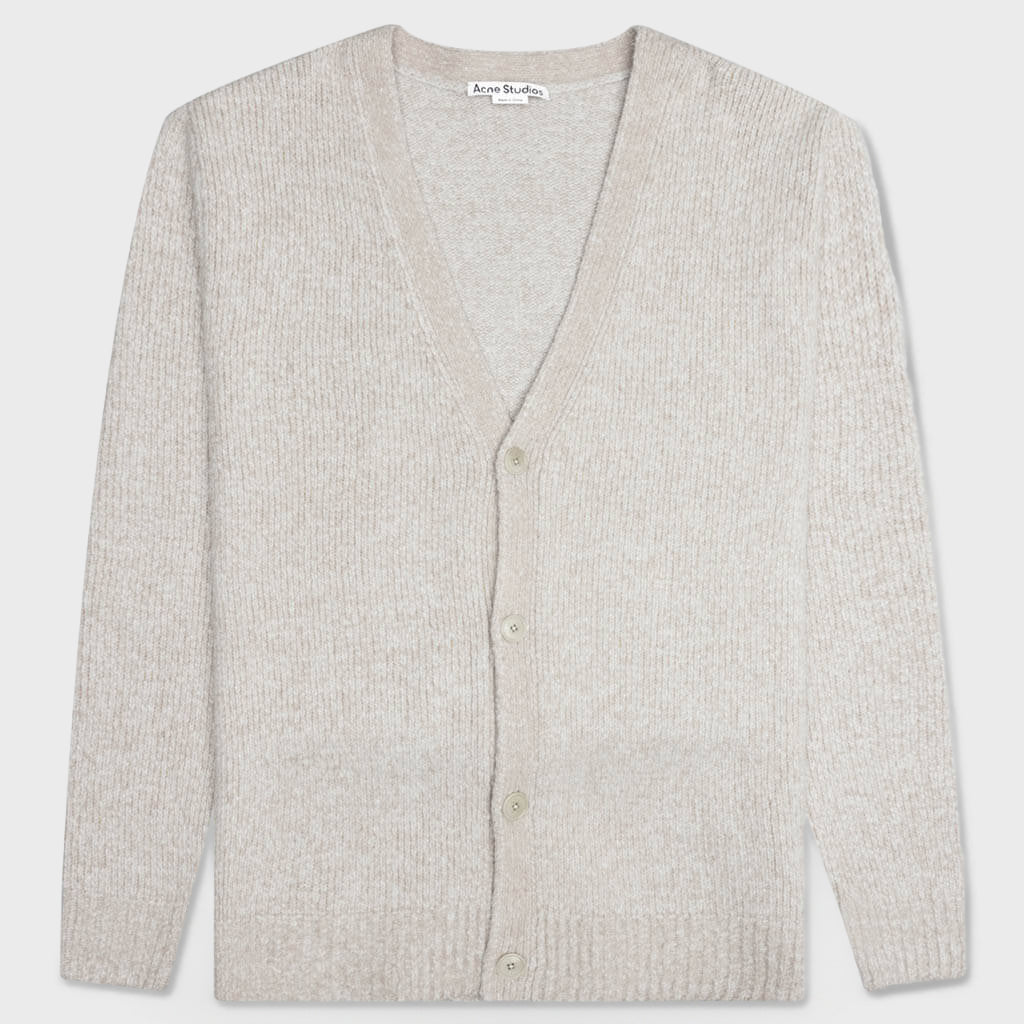 Wool Blend Cardigan - Light Taupe