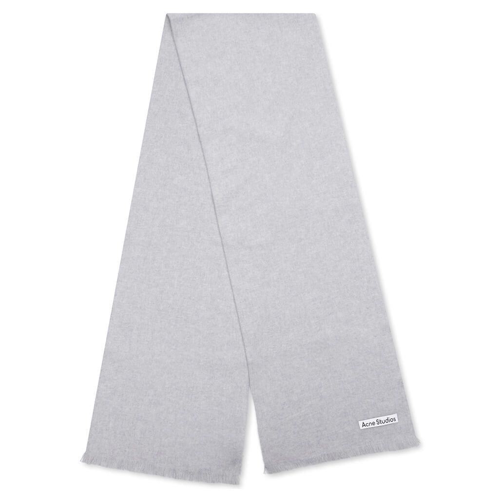Light Wool Scarf - Light Grey Melange