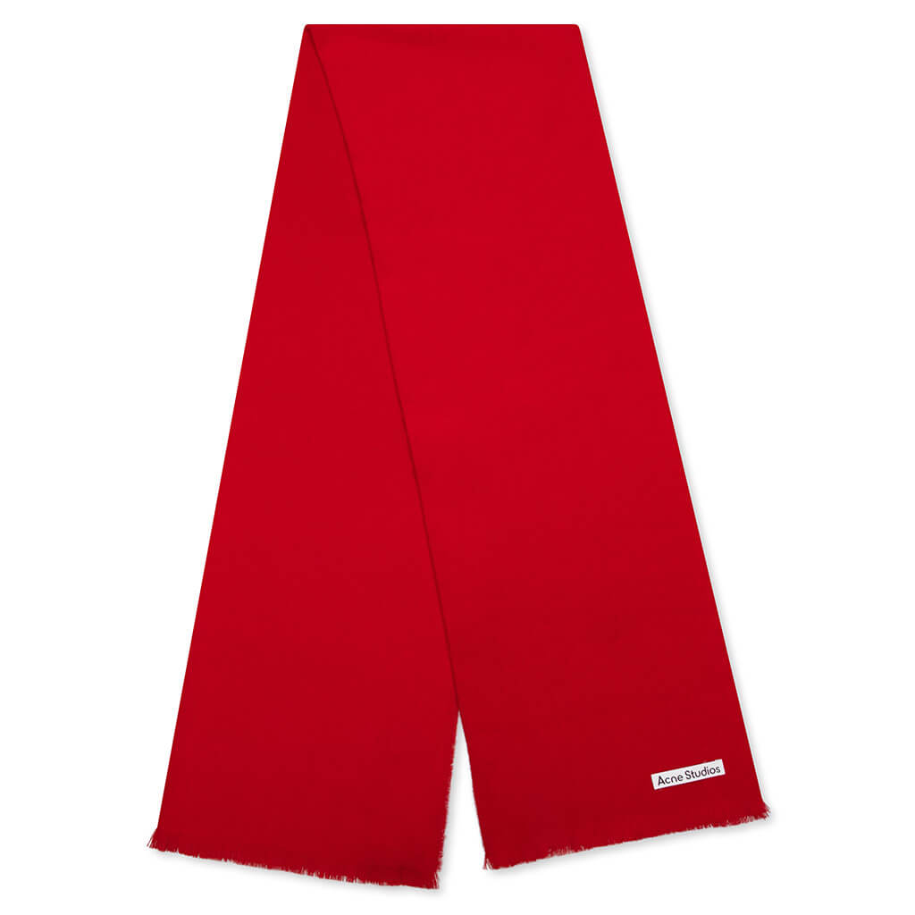Light Wool Scarf - Red