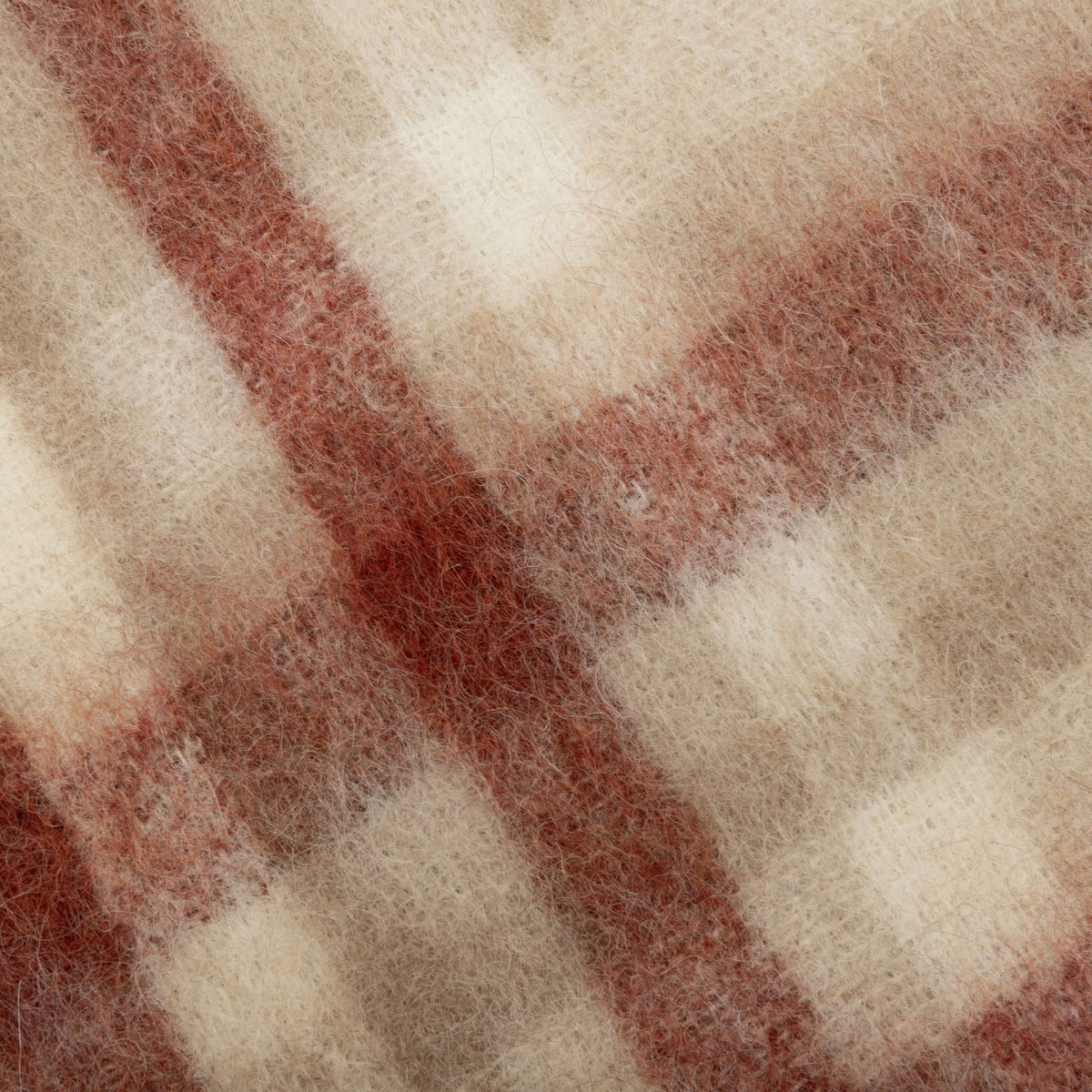 Scarf - Beige/Rust Red