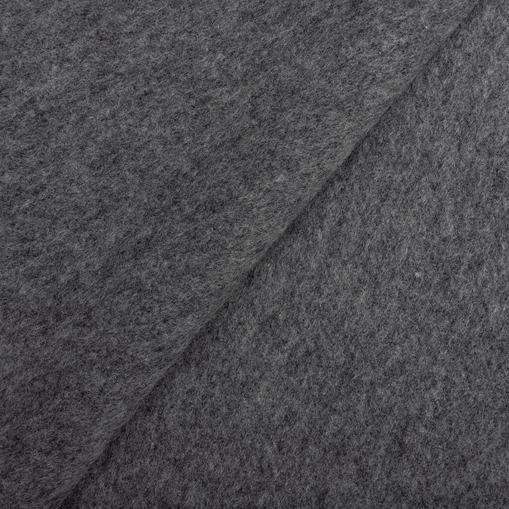 Narrow Wool Fringe Scarf - Grey Melange