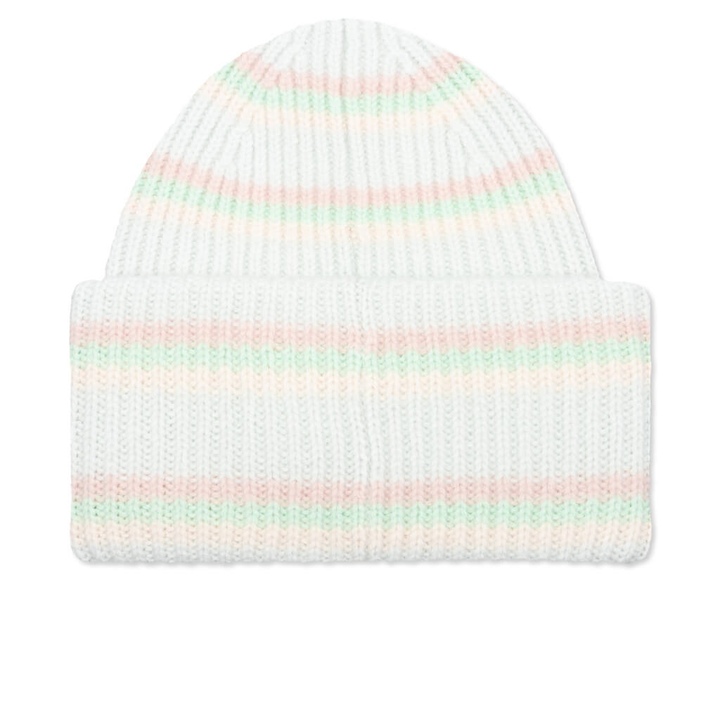 Striped Beanie Hat - Multi Green